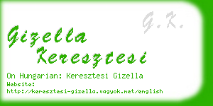 gizella keresztesi business card